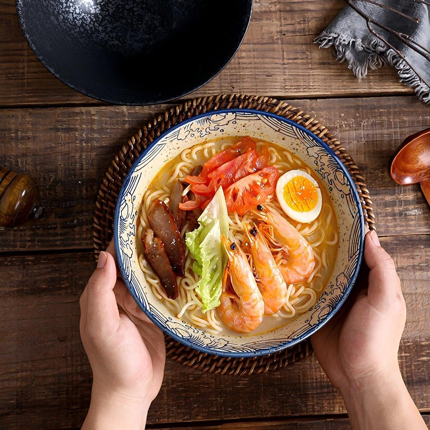 mehrido Ceramic Ramen Bowl Set - Image 3