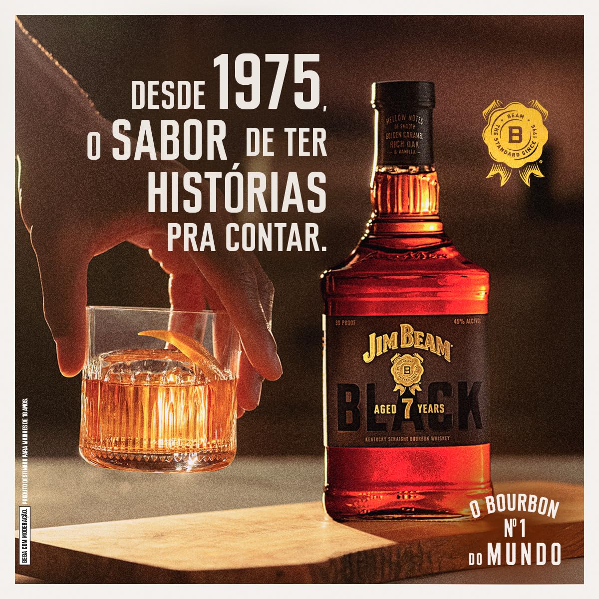 Whisky Bourbon Jim Beam Black 7 Anos 1L | Amazon.com.br