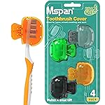 Mspan Electric Toothbrush Cover Cap: Brush Head Protector Cute Plastic Clip Pod - Toothbrush Travel Case for Traveling & Home - 4 Packs