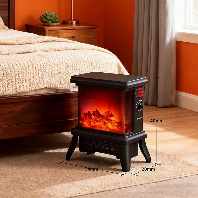 Chimenea Eléctrica Panorámica 18 pulgadas 1500W/1650W Calefactor miniatura 3