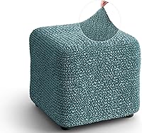 Vista 18 de PAULATO BY GA.I.CO. Funda otomana grande para taburete, funda de tela de poliéster suave, protector elástico de muebles de 1 pieza, colección Mango