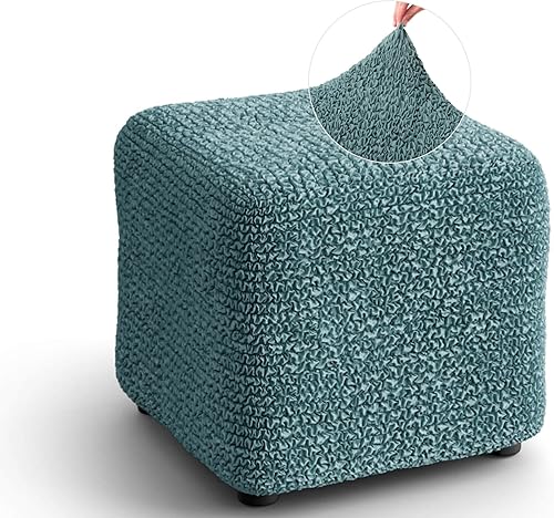 Miniatura 18 de PAULATO BY GA.I.CO. Funda para Otomana Pequeña Funda para Taburete Funda para Puf - Funda de Tela de Poliéster Suave - Protector de Muebles Elástico