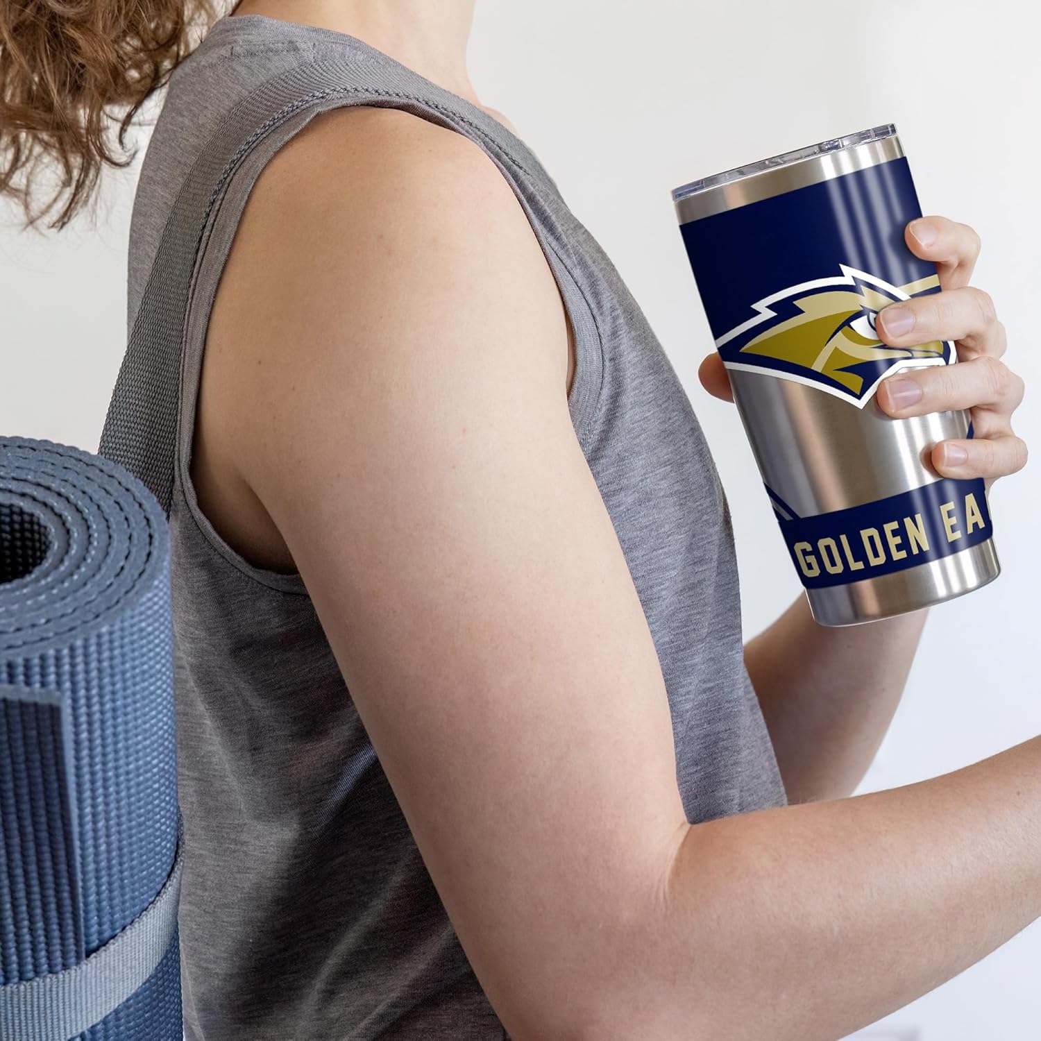 Rico Industries NCAA Oral Roberts Golden Eagles Standard 20oz Stainless Steel Tumbler with Lid - Great For Coffee, Tea, Water or Cocktails - Image 4