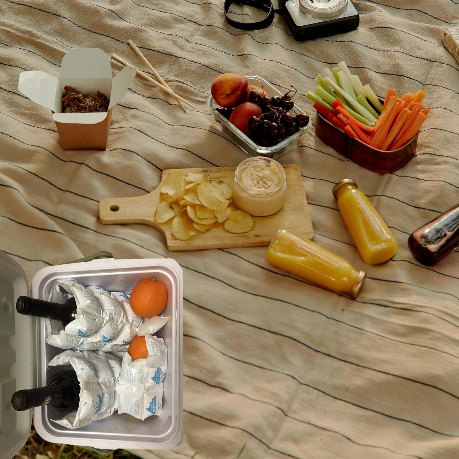 Dry Ice Pack for Shipping Frozen Food, Reusable Ice Packs for Coolers Long Lasting, Flexible Cold Packs Sheets for Lunch Box (10 Large Sheets)