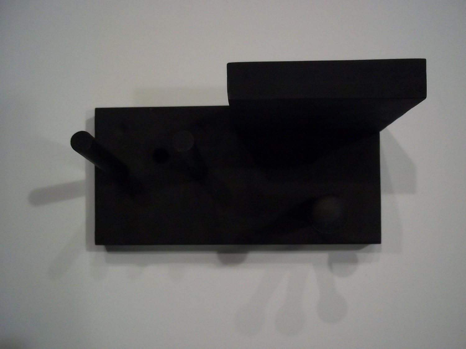 Full Size Baseball Combo Unit Bat Ball Glove Rack Display Black Wall Mount