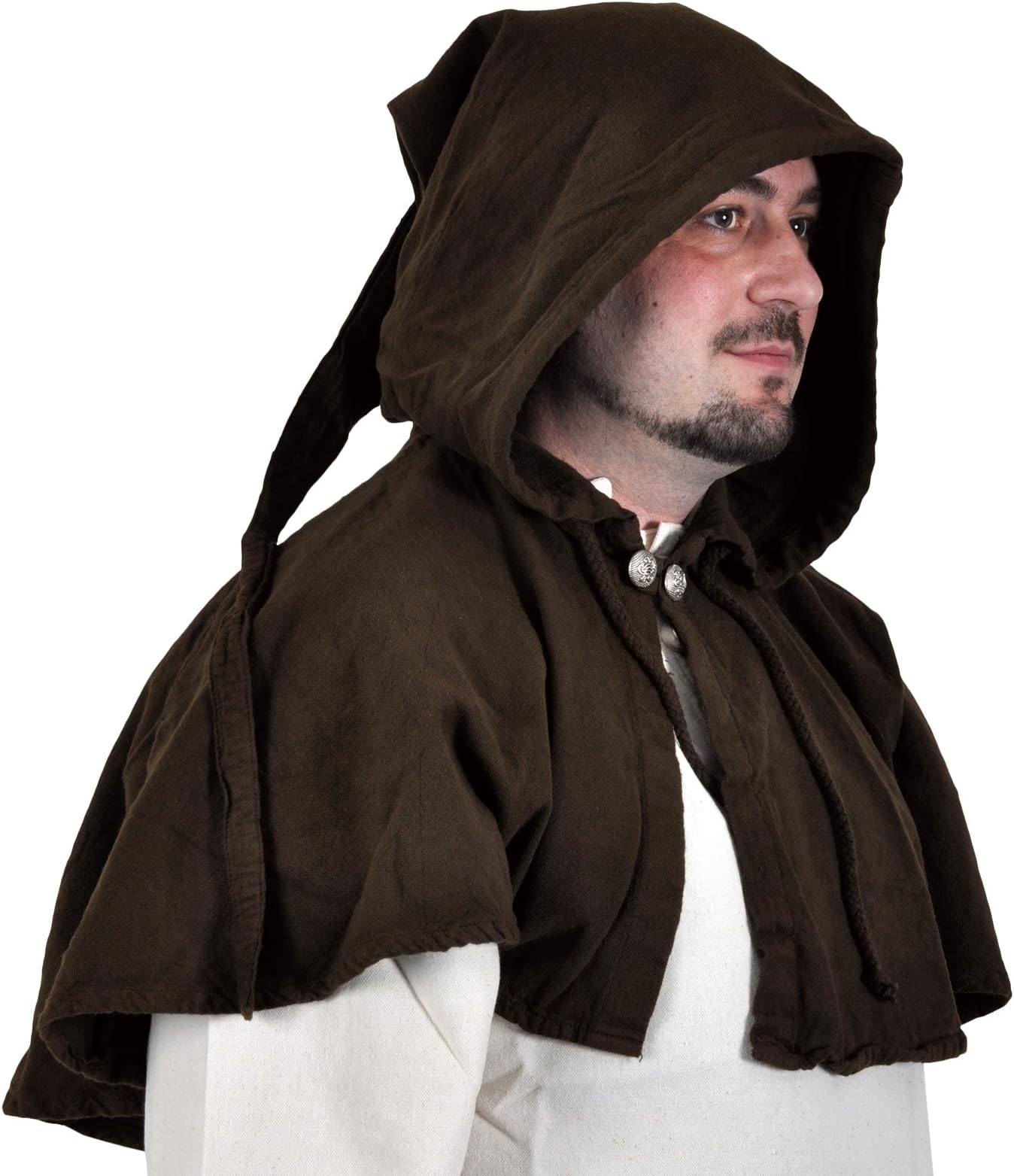 GUGEL Hood Pointy Medieval GOTHIC BAUER LANDKNECHT LARP 5001 Dark Brown