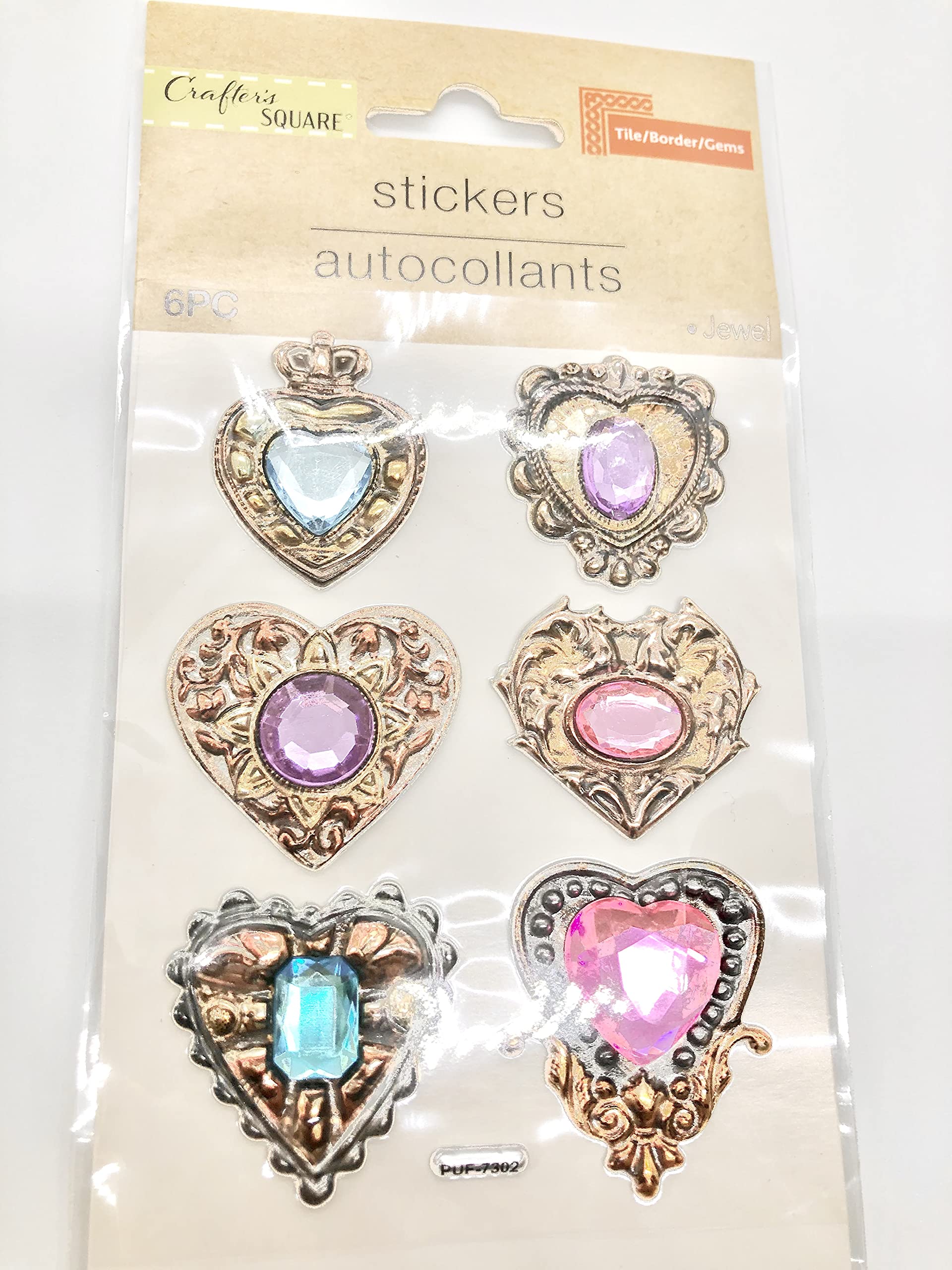 Crafter's Square Stickers with Faux Jewels