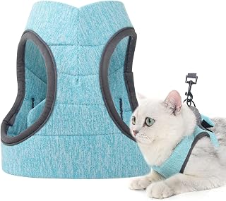Jectse Cat Harness, Escape Proof Lightweight Breathable, Adjustable Soft Vest for Cats, with Quick Release Straps and Adjustable Buckle (Little)