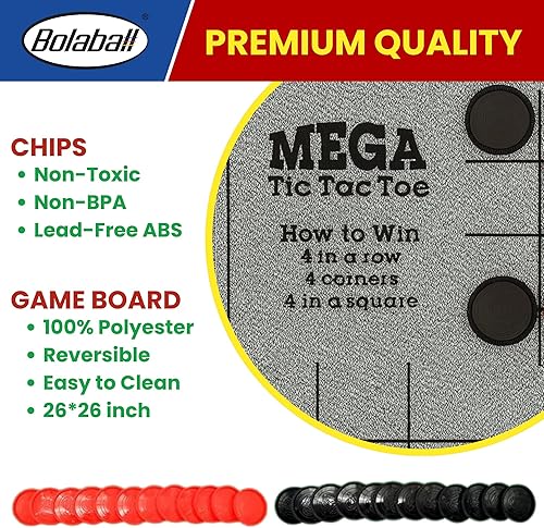 Miniatura 7 de Bolaball - Juego de mesa gigante 3 en 1, la vieja, damas, ajedrez, reversible, juegos de jardín y patio para adultos, fiesta familiar, para niños,