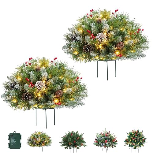 Holiday Planters, Holiday Planter Filler, with red Berries and Pine