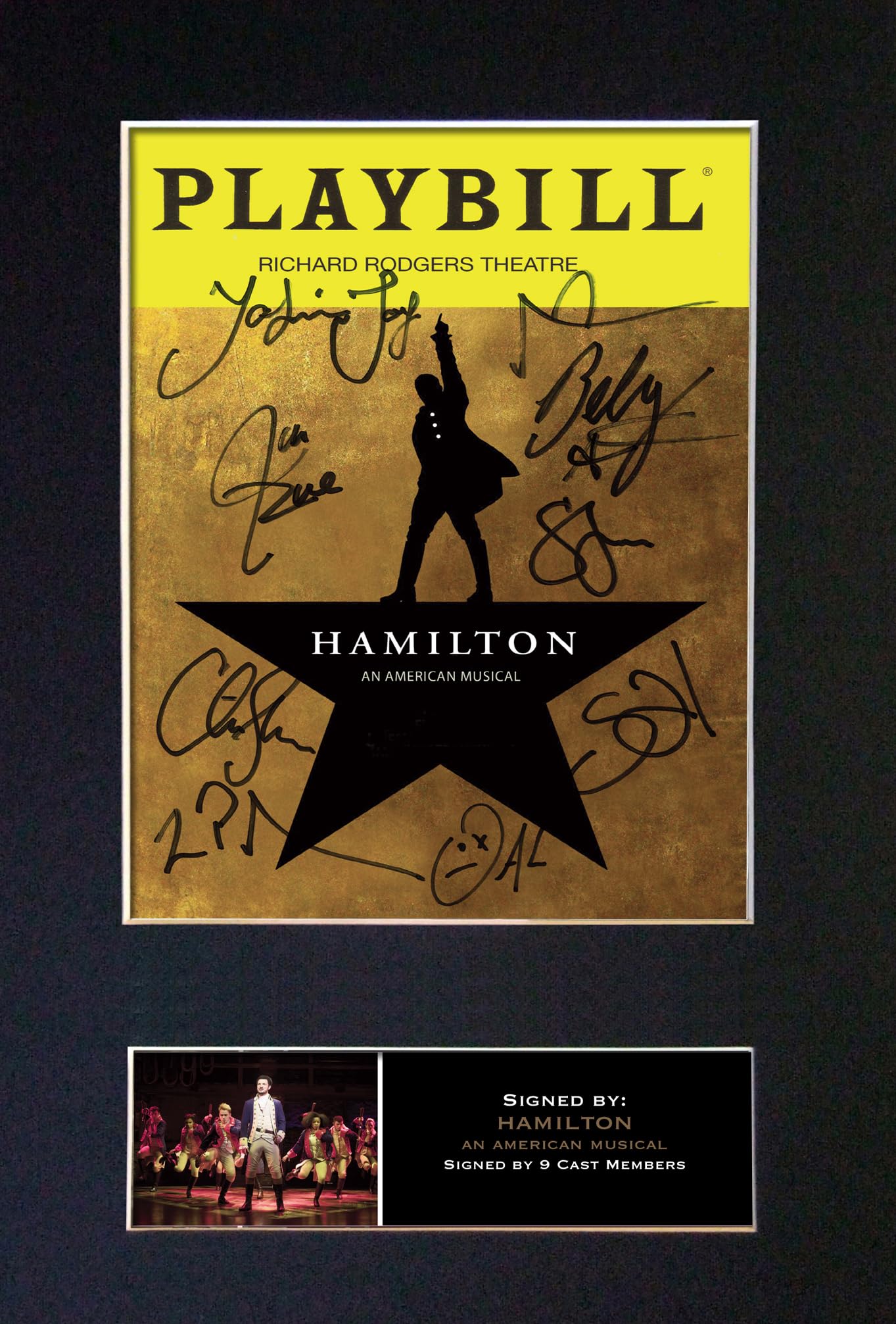 Hamilton American Musical Signed Reproduction Autograph Print Poster Mounted Repro A4#851U