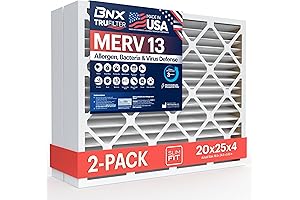 [2-Pack] TruFilter 20x25 AC Filter MERV 13, Air Conditioner Filter HVAC Air Filter
