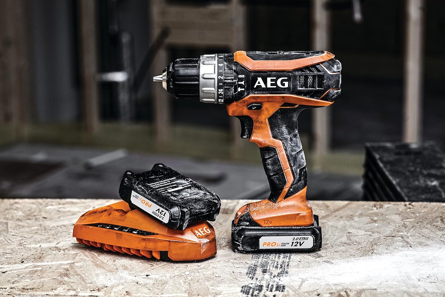 AEG BSB12G3LI-202C 12 V Cordless Impact Drill (2-Speed Transmission, Maximum Torque 33 Nm, Torque Levels 24, Drill Chuck 10 mm, Includes 2 x 2.0Ah Batteries and Charger in Case