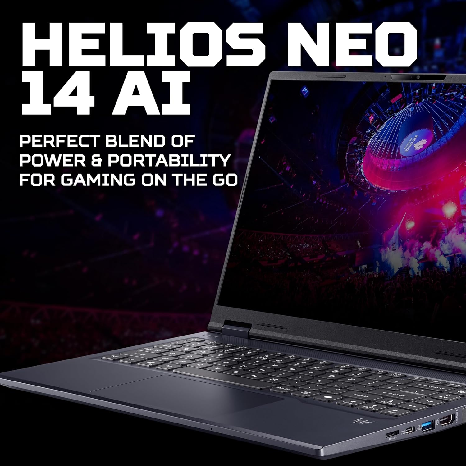 Acer Predator Helios Neo 14 AI PHN14-71 Gaming Laptop - Intel Core Ultra 7 255H, 32GB, 1TB Gen4 SSD, NVIDIA GeForce RTX 5070, 14.5" 2.8K OLED 120Hz, Windows 11, Black 81M8NffmyGL. AC SL1500