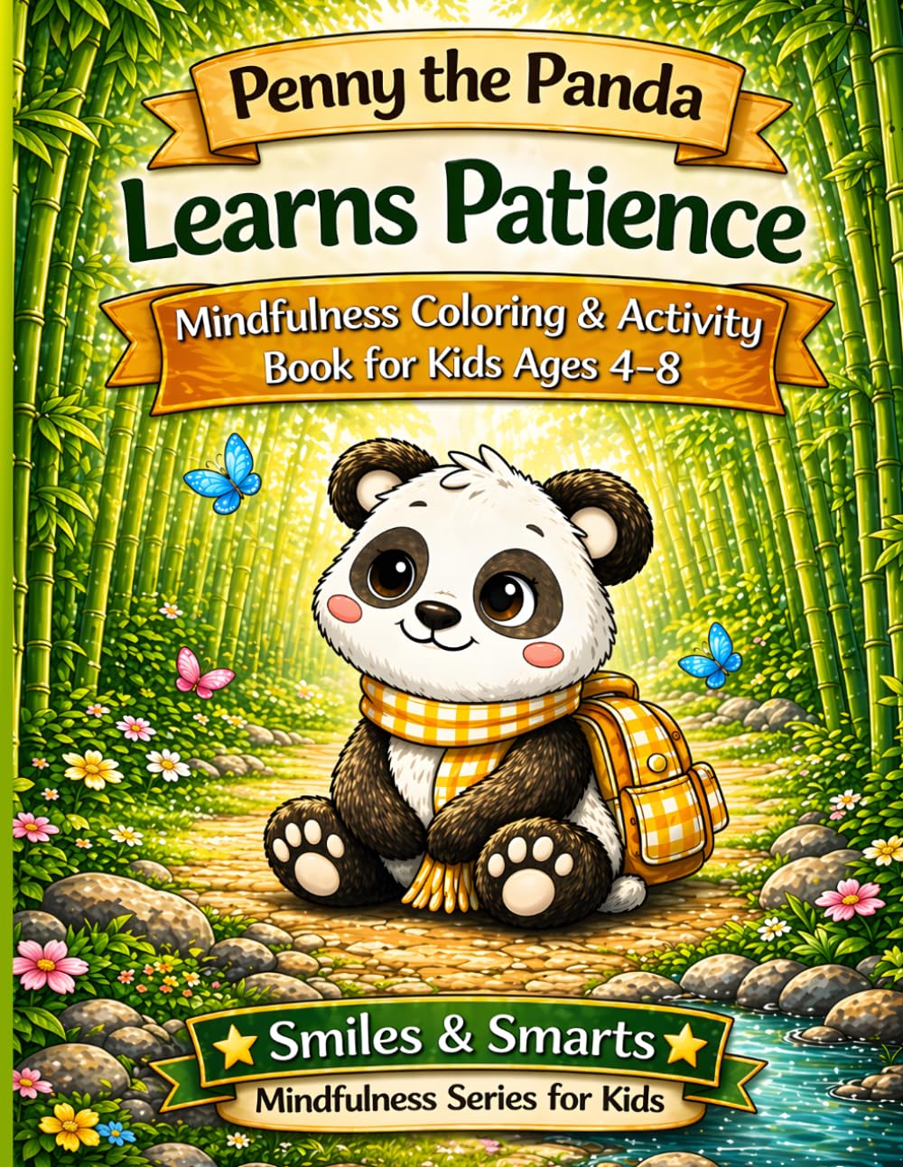 Penny the Panda Learns Patience: Mindfulness Coloring & Activity Book for Kids Ages 4–8 (Smiles & Smarts Mindfulness Series for Kids)
