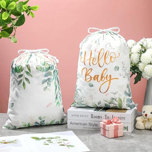 Miniatura 4 de 2 bolsas de regalo de tela con cordón, envoltura de regalo reutilizable, bolsa de regalo grande de 15.75 x 11.81 pulgadas, bolsa de regalo grande de