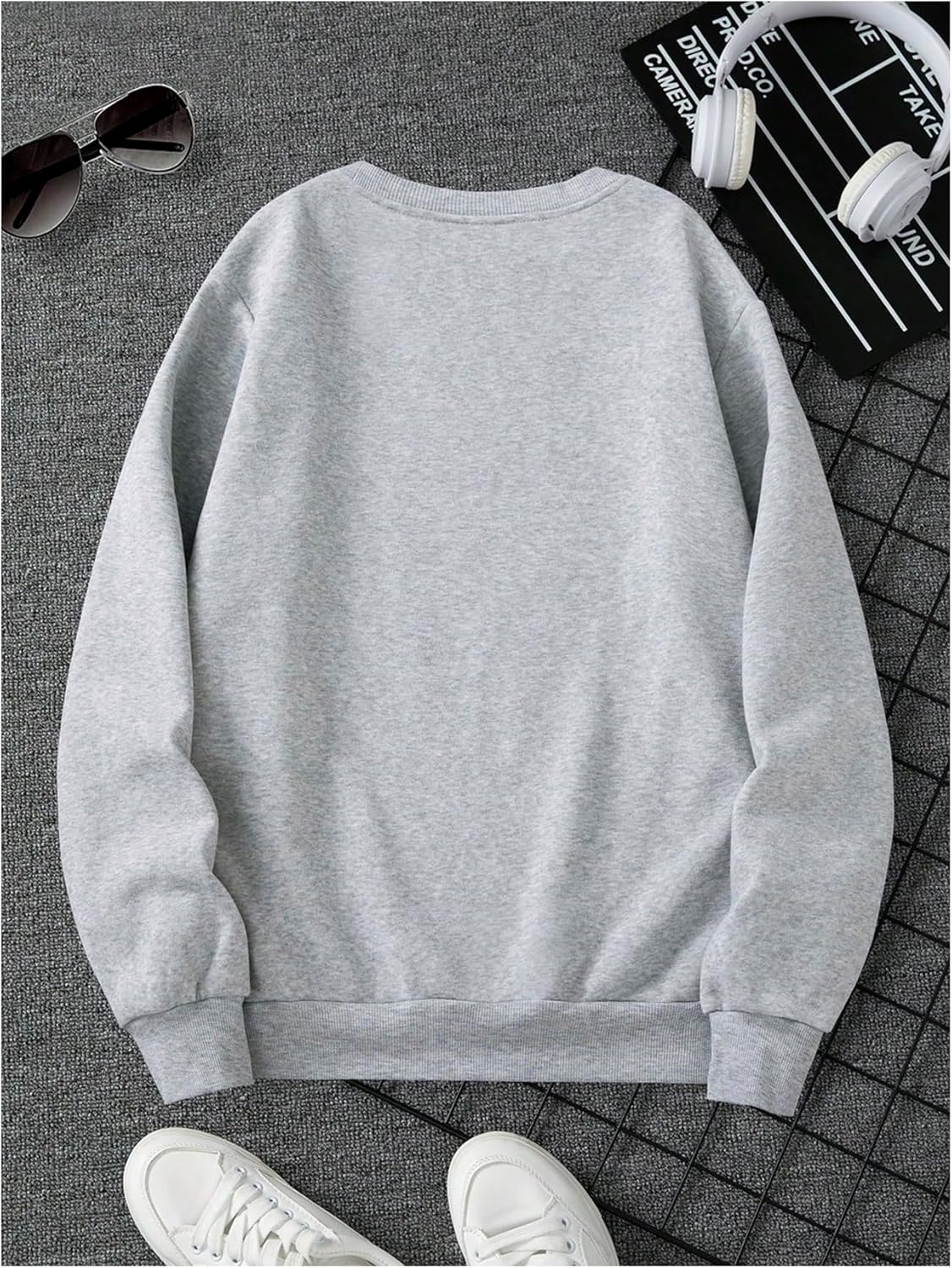 Men's Crewneck Preppy Sweatshirts Letter Graphic Long Sleeve Casual Fall Pullover Tops - Image 2
