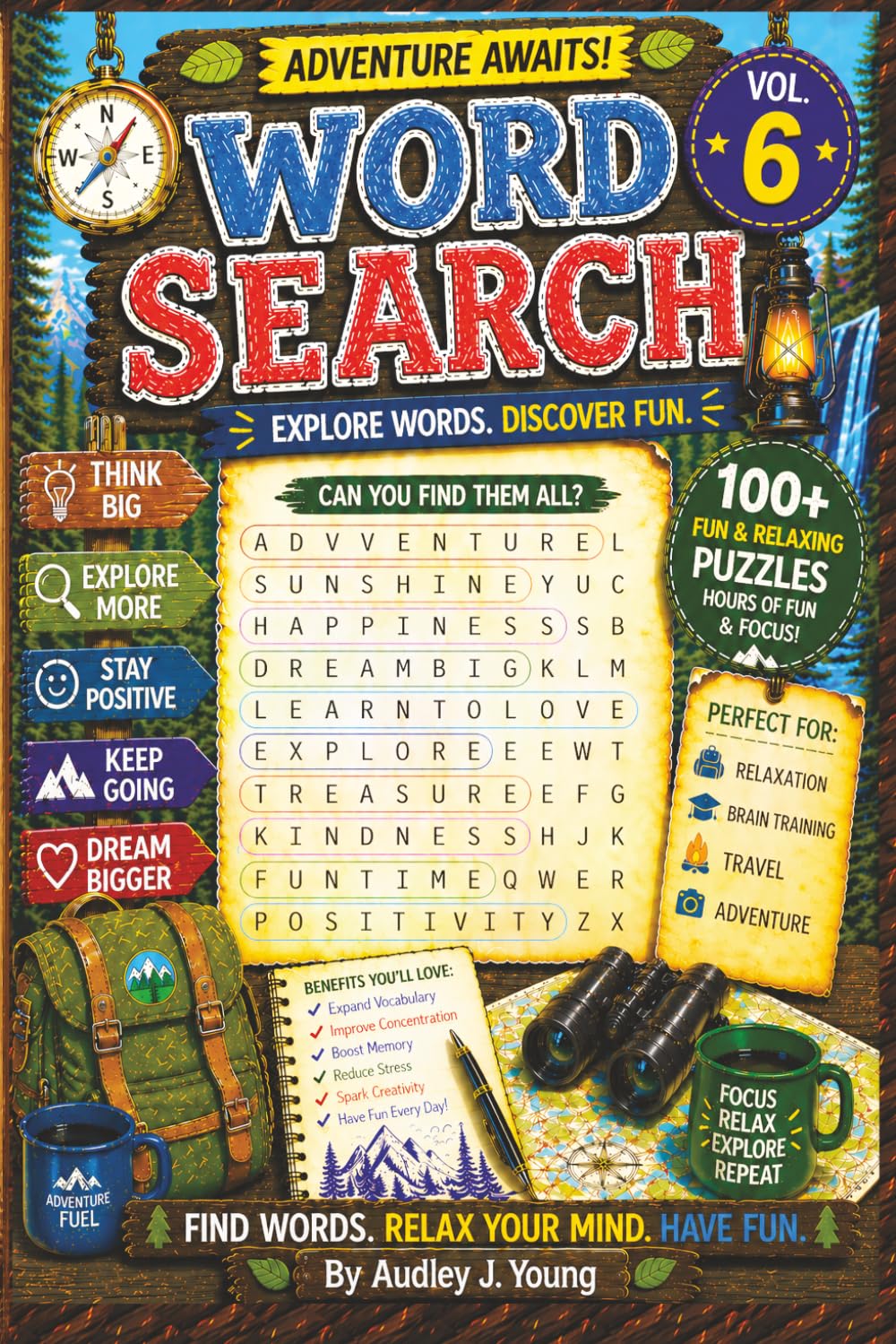 Adventure Awaits Word Search: 100+ Fun and Relaxing Puzzles for All Ages - Vol.6