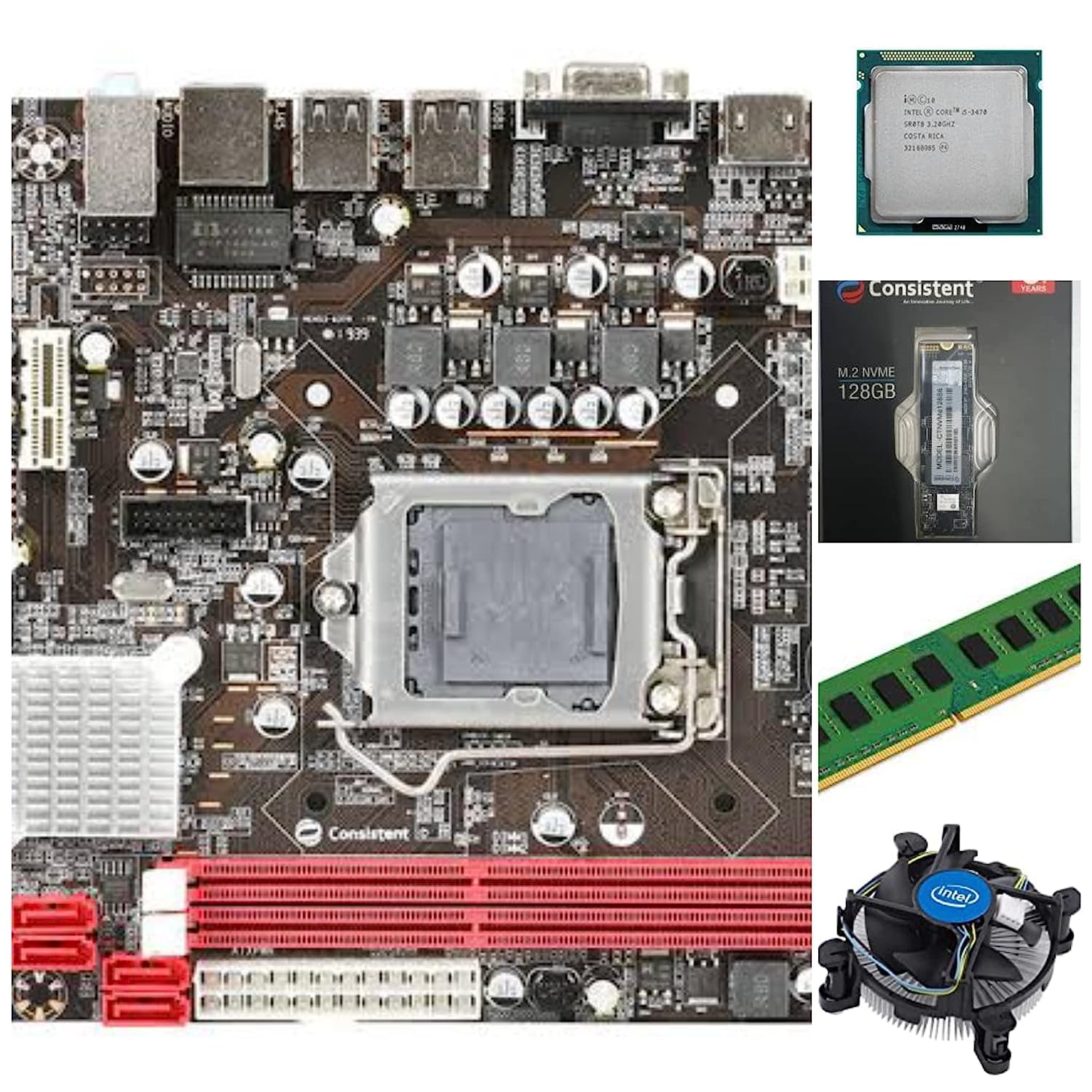 Xtra Lyf H61 Motherboard Combo kit+ i5 3470 + NVME 128GB HDD+ 8GB DDR3 Ram+ Free CPU Fan (with 3 Years Warranty)-picture-11