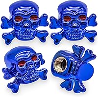 Vista 55 de 4 piezas de tapas de válvula de neumático estilo Cobra, forma de cabeza de serpiente, tapas universales de válvula de neumático con núcleo de cobre