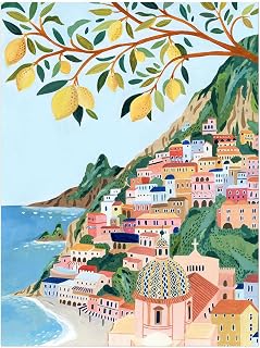 Positano, Amalfi Coast Art Print, Travel Poster 20X30inch Unframed