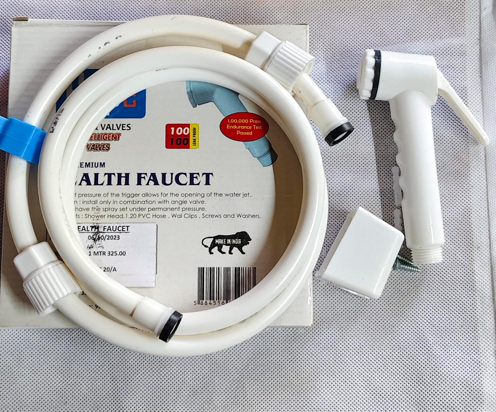 Pepe PTMT Health Faucet for Toilet/Health Faucet with Hook&Holder/Jet Spray Health Faucet with 1Meter Flexible Hose/PTMT Toilet Jet Spray/Jet Set for Bathroom/2506 (Pack of 1)