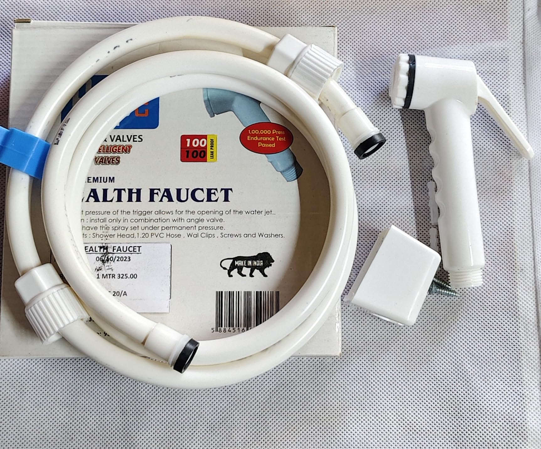 Pepe PTMT Health Faucet for Toilet/Health Faucet with Hook&Holder/Jet Spray Health Faucet with 1Meter Flexible Hose/PTMT Toilet Jet Spray/Jet Set for Bathroom/2506 (Pack of 1)