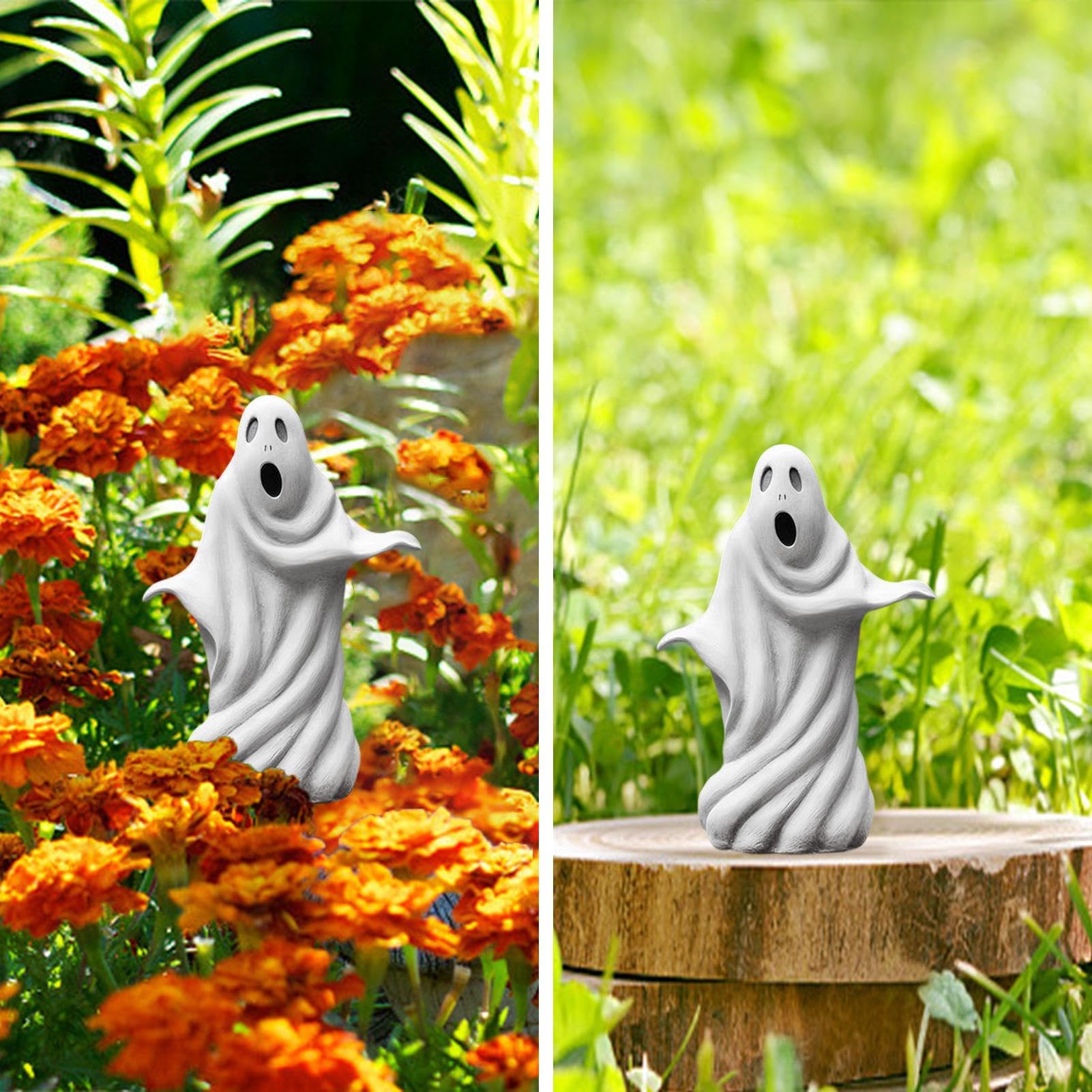 20 Mini Fantômes En Résine Luminescents – Décor Halloween 2.5 Cm Pour Jardin, Maison De Poupée Ou Jeux - 3