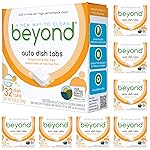Beyond Natural Dishwasher Tablets [8 Boxs of 32] - Fragrance & Dye Free - Certified Biobased. Powerful. Plant-Based Ingredients