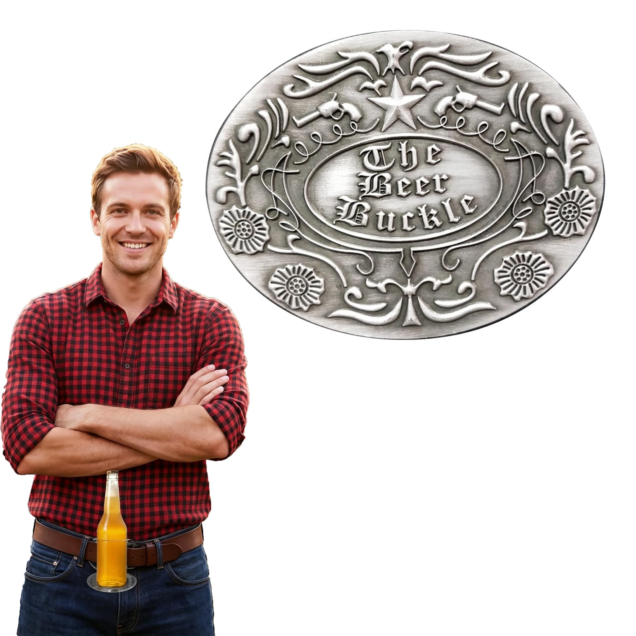 Flaschenschnalle, Gürtelschnalle Beer Buckle Mit Bierhalter Bierkopfgürtel Flaschenschnalle, Bier, Gürtelschnalle Mit Bierhalter Für Flaschen Und Dosen, Geschenk Für Männer