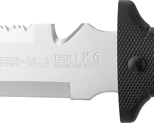 Miniatura 3 de Nisaku NJP821 Mizukatana - Cuchillo de campo y caza con punta de palanca especial HRC58 de acero inoxidable japonés endurecido, hoja de 7.25