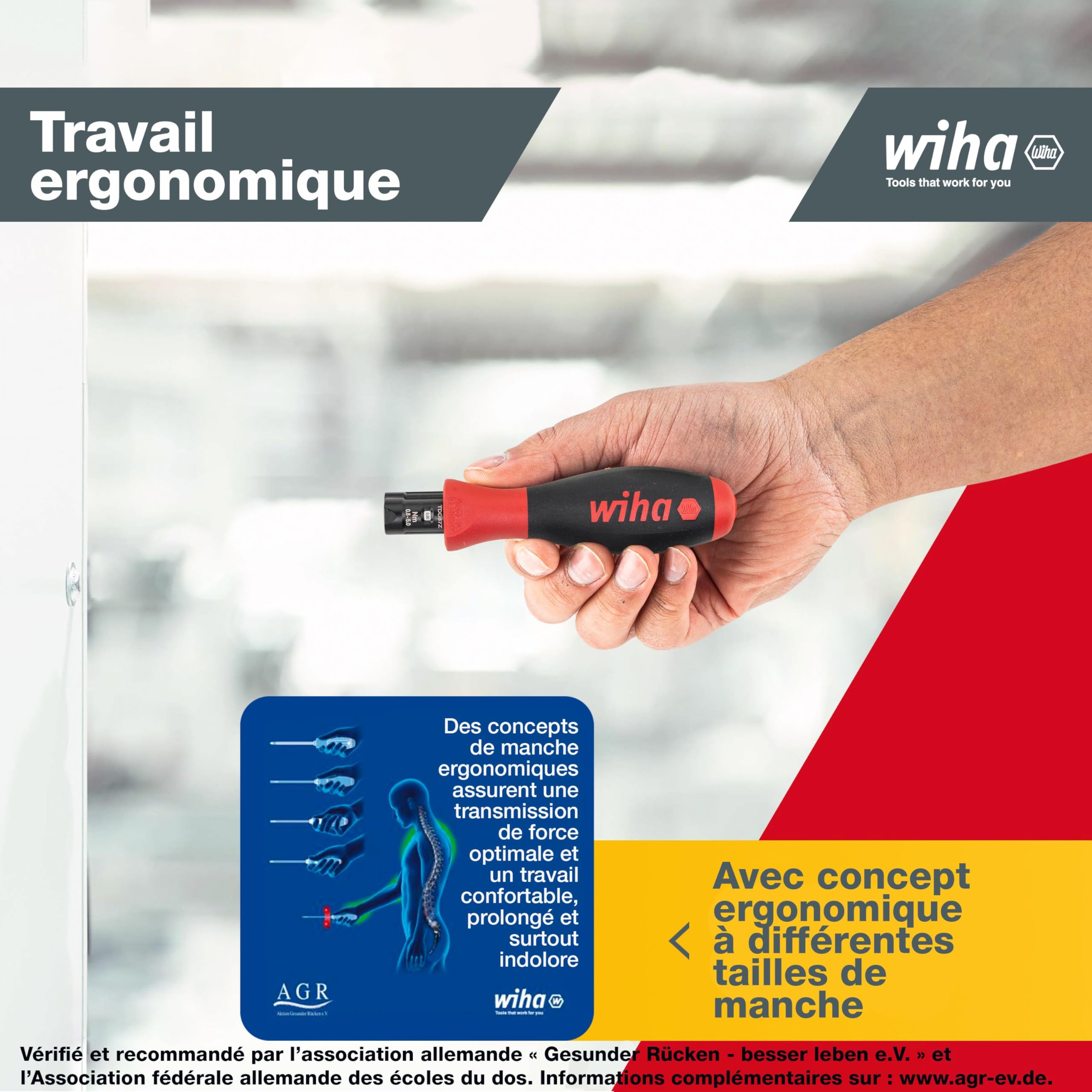 Wiha 2852S10 TorqueVario-S Torque Screwdriver Set 13 Piece | (26893) TorqueVario®-S, Pozidriv TORX® hex Phillips I with adjustment tool I ergonomic screwdriver handle