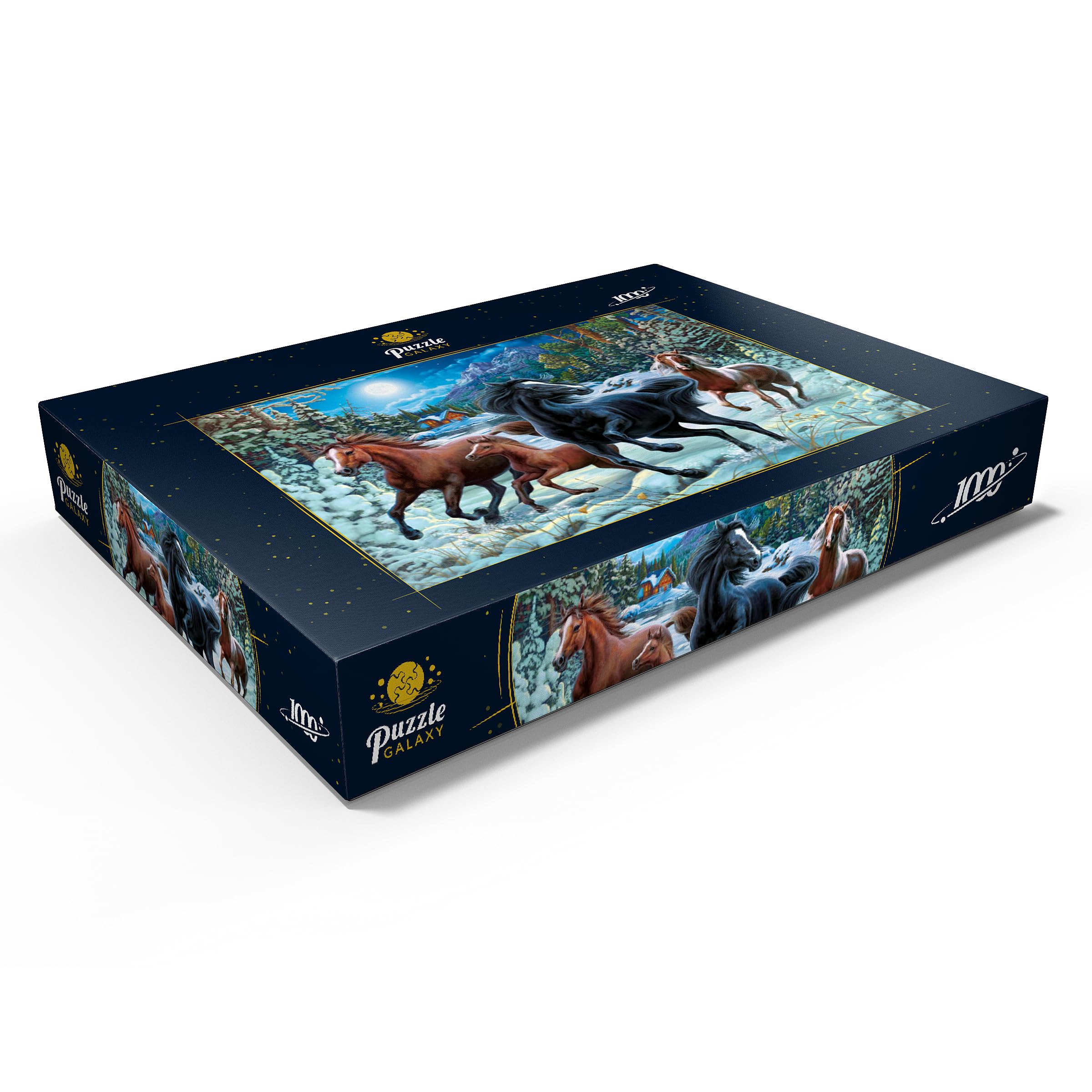 MyPuzzle Winter Magic Of Horses - Premium 1000 Pieces Puzzle - MyPuzzle special collection from Puzzle Galaxy - Image 3