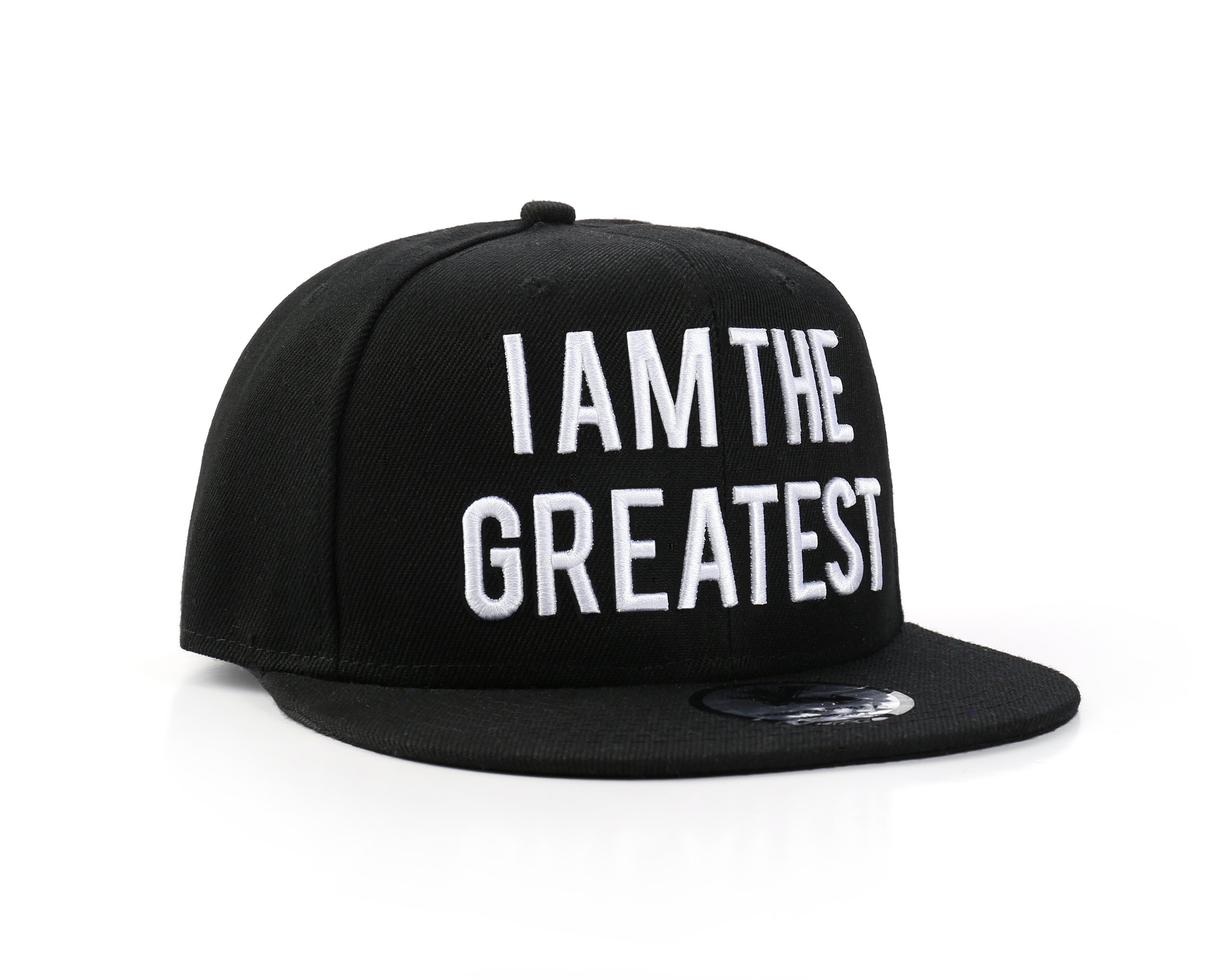 True Heads Men's Black I Am The Greatest Snapback Baseball Cap