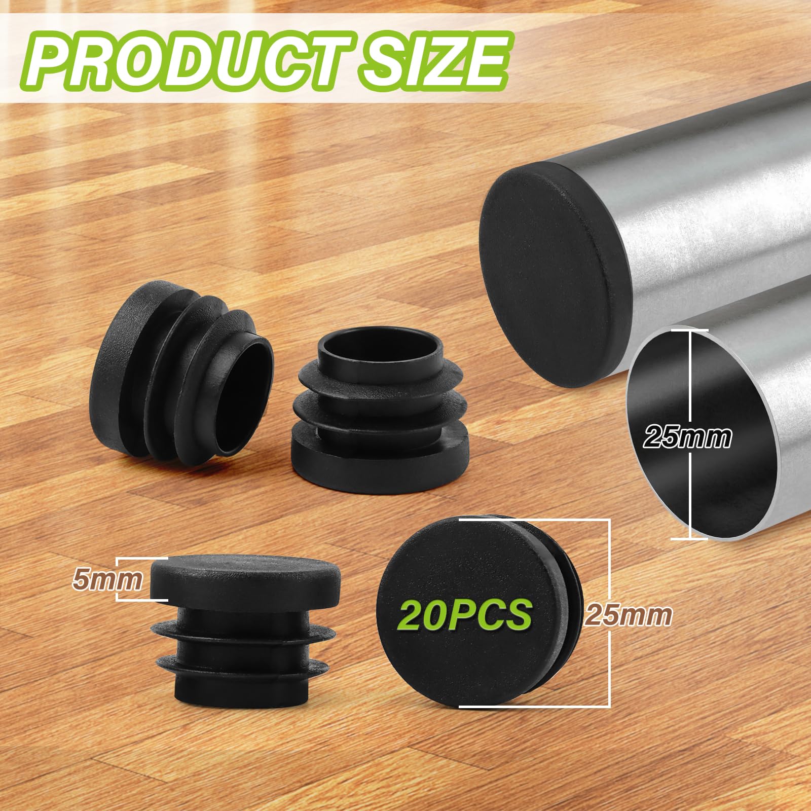GIONAR 20Pcs Bouchons à Lamelles Ronds 25mm, Bouchon Pied