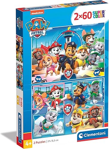 Clementoni 21617 - Rompecabezas para niños, 2 x 60 piezas, a partir de 5 años, multicolor