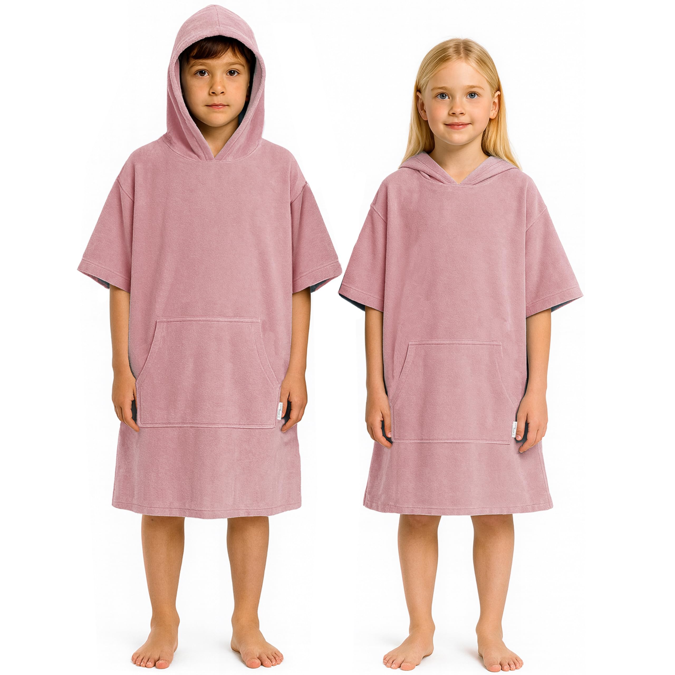 Poncho de bain Enfant - Fille Garçon coton très léger Peignoir de surf Serviette de plage avec Capuche