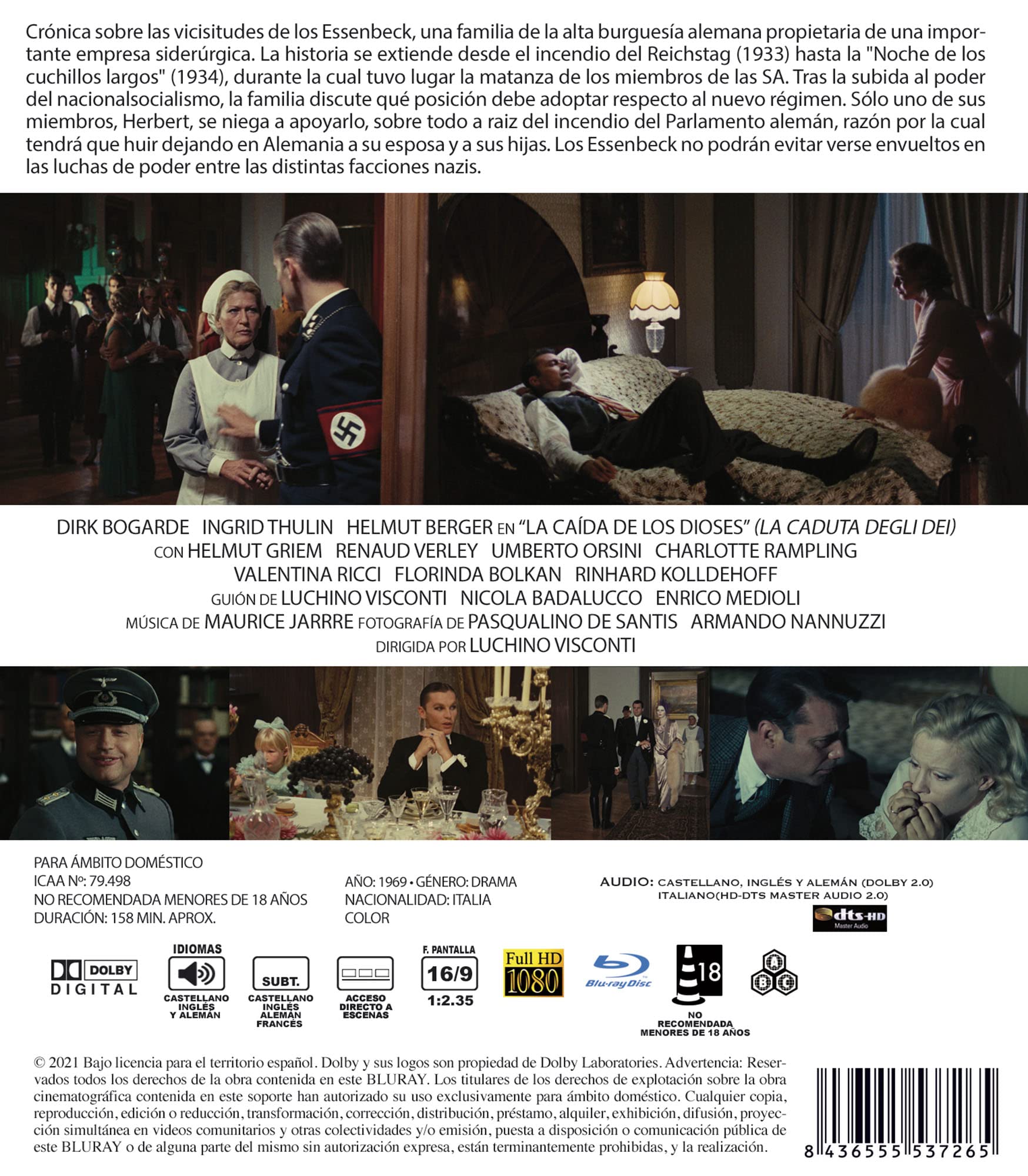 Die Verdammten/The Damned 1969 Blu-ray EU Import mit deutschem Tonspur