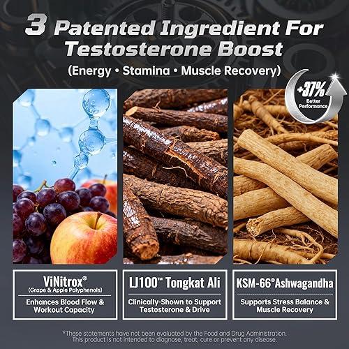 Miniatura 5 de Suplemento de apoyo de testosterona - Complejo de energía y rendimiento a base de hierbas