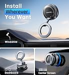 Romuto 2026 Upgraded Cell Phone Holders for Your Car [90BS Strong Suction & N58 Magnets] Hands Free Vacuum Magnetic Car Phone Holder,Pocket Size Foldable Car Mount for iPhone 17 Pro Max 16 15 14 13 12