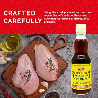 Shirakiku Pure and Natural Japanese Premium Sesame Seed Oil | Sesame Seed Oil | Low Carb, Sesame Flavor, Perfect for Authentic Asian Cuisine, 12.5 Fl Oz