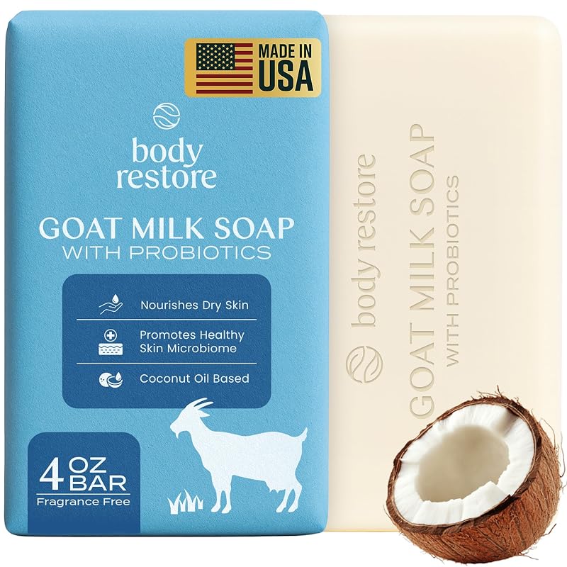 Sabonete em barra de leite de cabra Body Restore sem fragrância, 113 g