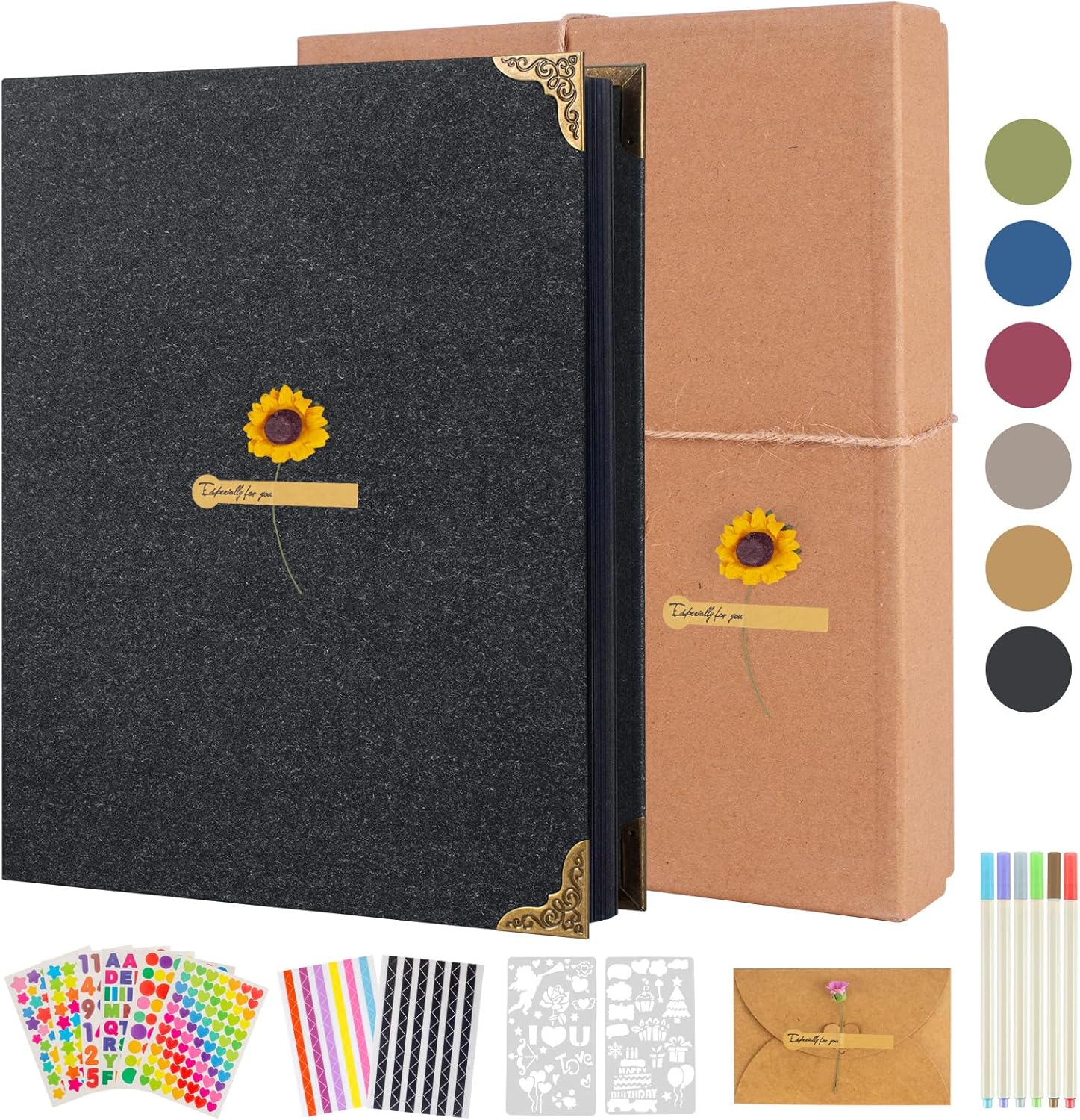 AIOR Scrapbook Photo Album 60 Pages, DIY Scrapbook Photo