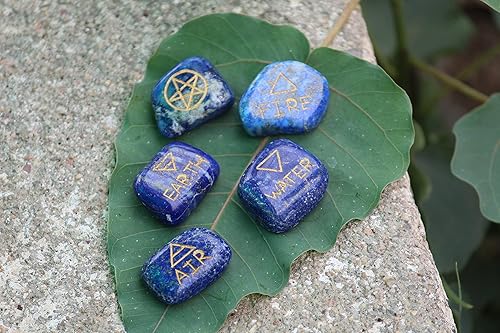 Miniatura 3 de Jet International Crystal Jet New Lapislázuli 5 elementos piedras pulidas genuinas de folleto gratis de terapia es solo una referencia.