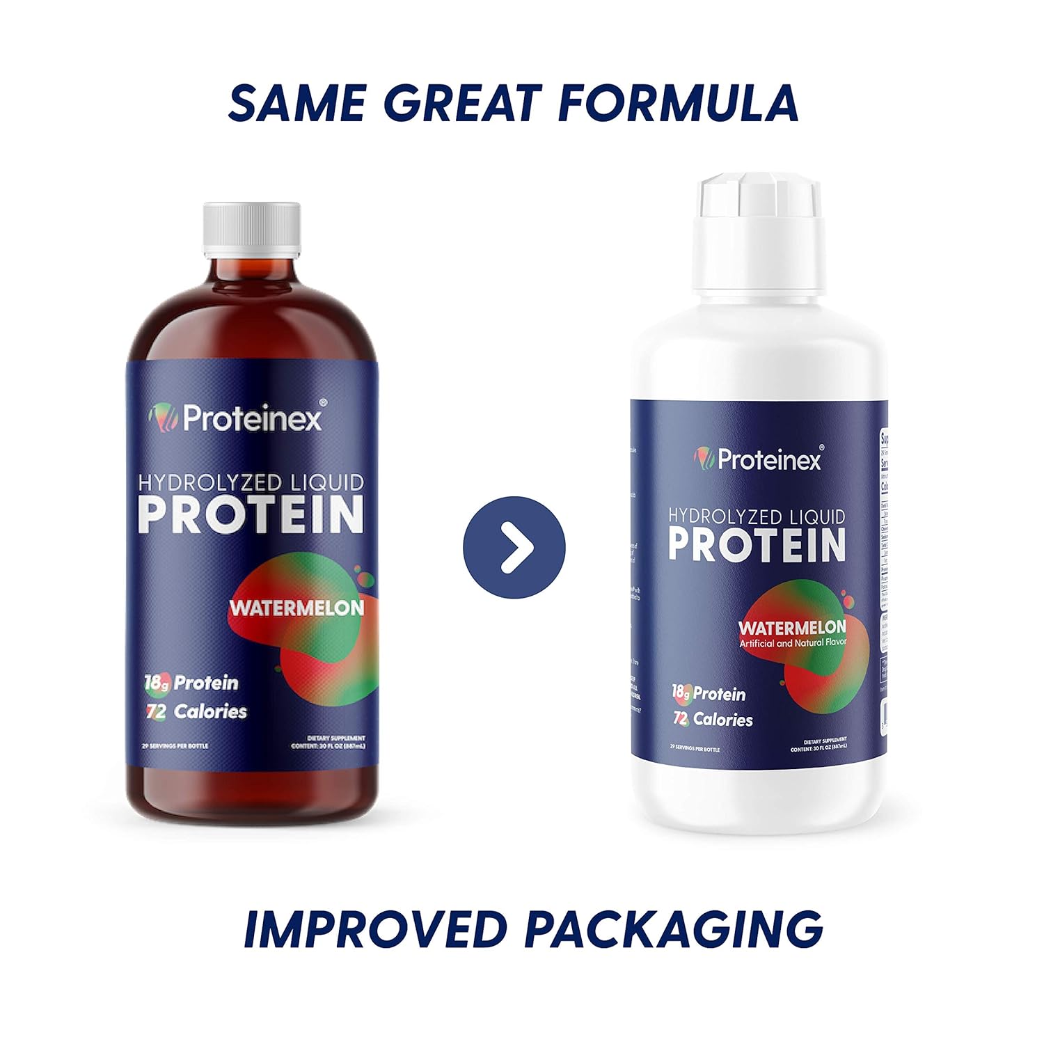 Liquid Protein Hydrolyzed by Proteinex. No Fat, Sugar Free, No Carbs. Predigested Hydrolysate Supplement. Supports Recovery Surgery Treatment Muscles and Joints (30 Fl Oz, Watermelon) : Health & Household