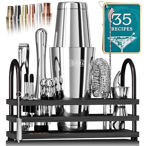 BARE BARREL® Mixology Bartender Kit Bar Set | 14-Piece Cocktail