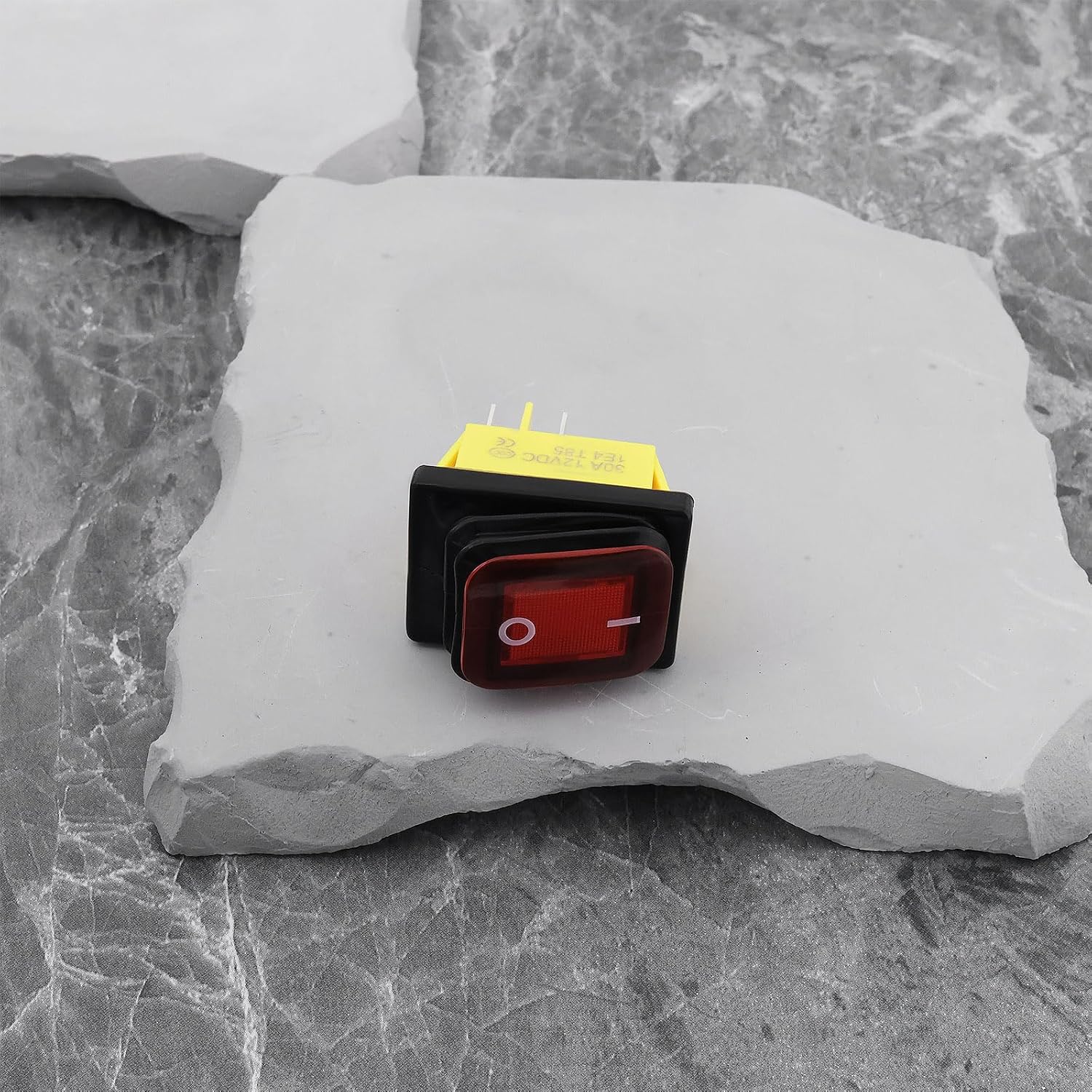 4Pcs Waterproof Rocker Toggle Switch 4 Pins 2 Position ON/Off 12V/30A Switch for Car Truck Boat, Red