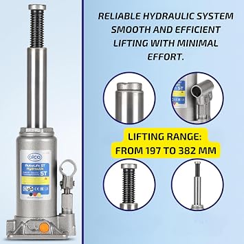 alca Germany 5 tonne Hydraulic Car Bottle Jack Lifting Stand Carry Case For Car Van Campervan 432050