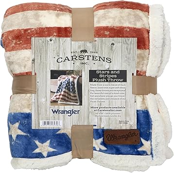Carstens, Inc. Wrangler Couverture Polaire Sherpa Motif Cheval De
