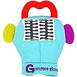 Gummee Glove Baby Teething Mitten 6 Months + Premium Quality Detachable Teether Ring and Travel Bag - Turquoise - Undroppable - Soothe Babies Painful Gums Naturally